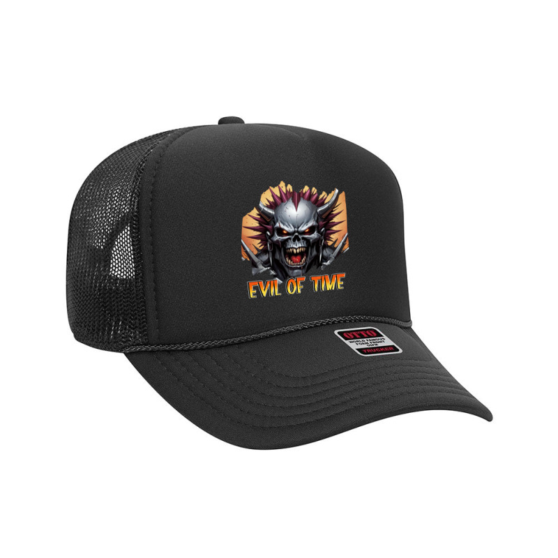 Evil Of Time Foam Trucker Hat by design@deva | Artistshot