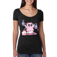 Kawaii Pastel Goth Cute Creepy Strawberry Milk Ghost Cow Women's Triblend Scoop T-shirt | Artistshot