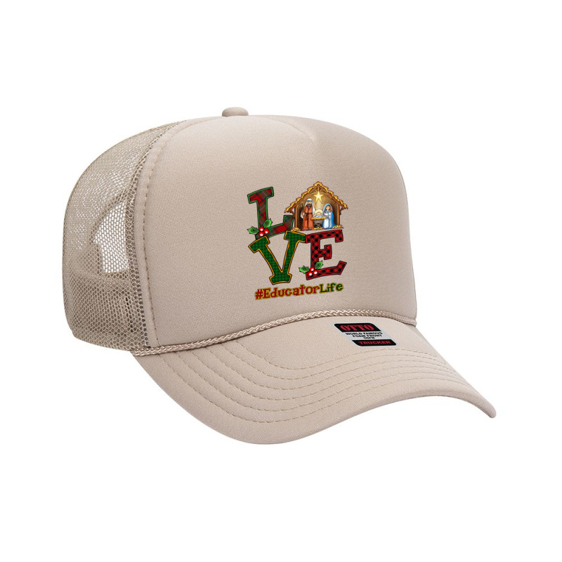 Educator Love Jesus Merry Christmas Xmas Christian Noel T Shirt Foam Trucker Hat by Denise_Riemenschneider | Artistshot