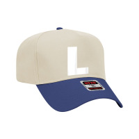 Letter L Capital Alphabet Monogram Initial T Shirt Adjustable Baseball Cap | Artistshot