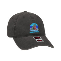 Panama City Beach Vacation Shark Theme T Shirt Dyed Cap | Artistshot