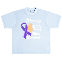 Mommy Of A Strong Nicu Warrior Baby Purple Ribbon Awareness Premium T Urban Heavy T-shirt | Artistshot