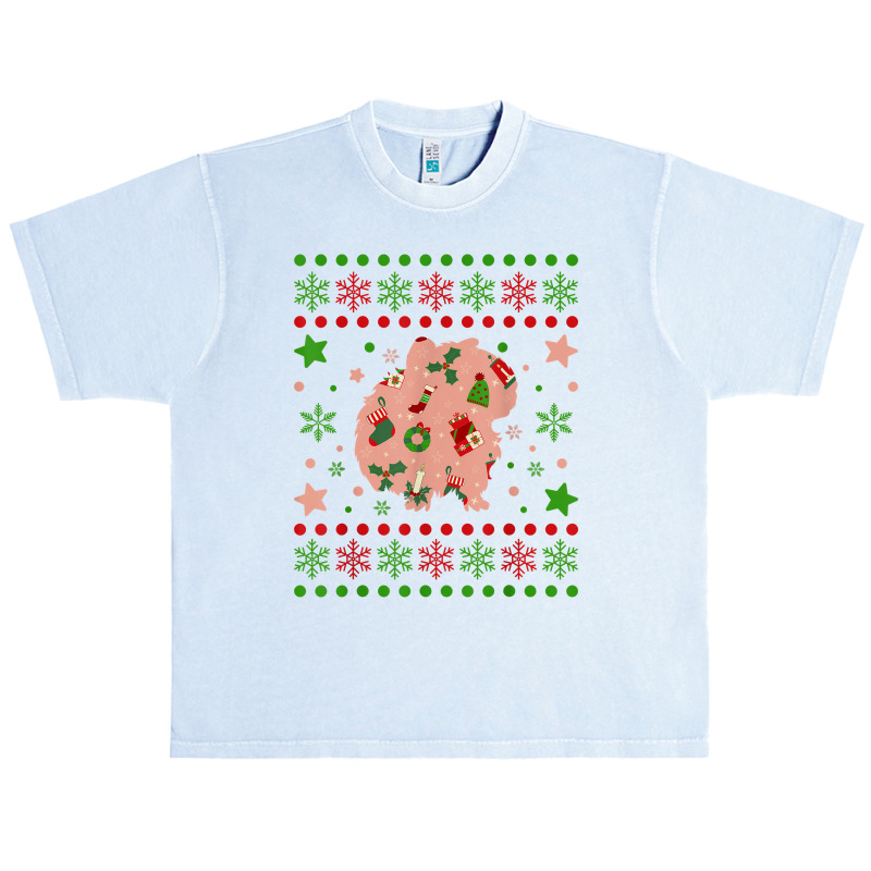 Guinea Pigs Christmas Pattern Cavy Lover Guinea Pig T Shirt Urban Heavy T-shirt | Artistshot