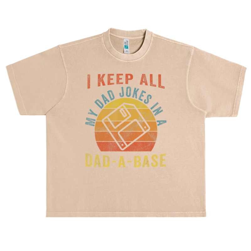 I Keep All My Dad Jokes In A Dad-a-base Vintage Father Dad Urban Heavy T-shirt by Jerhogen528 | Artistshot