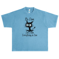 It's Fine I'm Fine Everything Is Fine Cat Funny Urban Heavy T-shirt | Artistshot