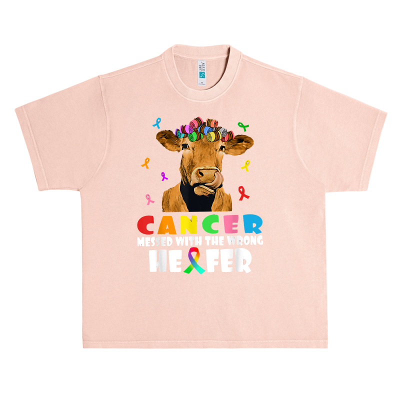 Cancer Messed With The Wrong Heifer Cow Lover Fight Cancer For Fans Urban Heavy T-shirt by TiffaneyAitchison | Artistshot