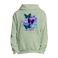 Faith Hope Love Fibromyalgia Awareness T  Shirt Faith Hope Love Butter Urban Pullover Hoodie | Artistshot