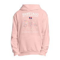 Santiago De Los Caballeros Dominican Republic Map Flag T Shirt Urban Pullover Hoodie | Artistshot