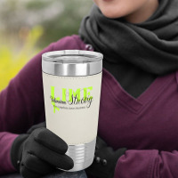 Lymphoma Cancer Lime Ribbon Strong Warrior Awareness Leatherette Tumbler | Artistshot