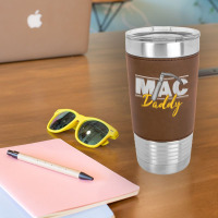 Mac Daddy Funny Anesthetist Fathers Day Gift Laryngoscope T Shirt Leatherette Tumbler | Artistshot