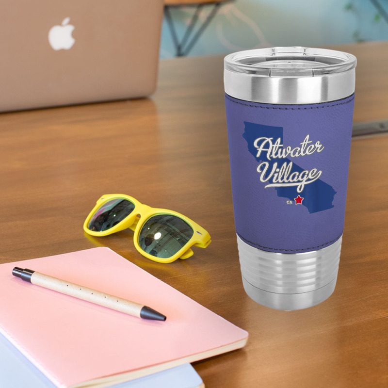 Atwater Village California Los Angeles Ca Map T Shirt Leatherette Tumbler | Artistshot