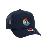 Bouldering T  Shirt Bouldering Silhouette On A Distressed Retro Sunset Mesh Back Trucker Hat | Artistshot