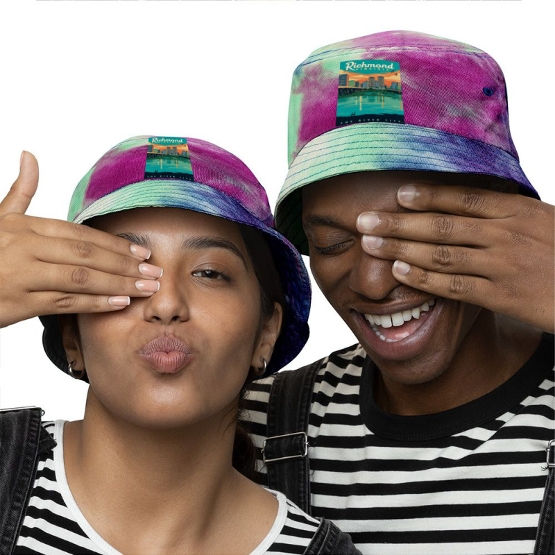 Beautiful Bridge Lake Tie Dyed Bucket Hat by JuanCrawford | Artistshot