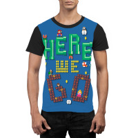 Mario - Here We Go Graphic T-shirt | Artistshot