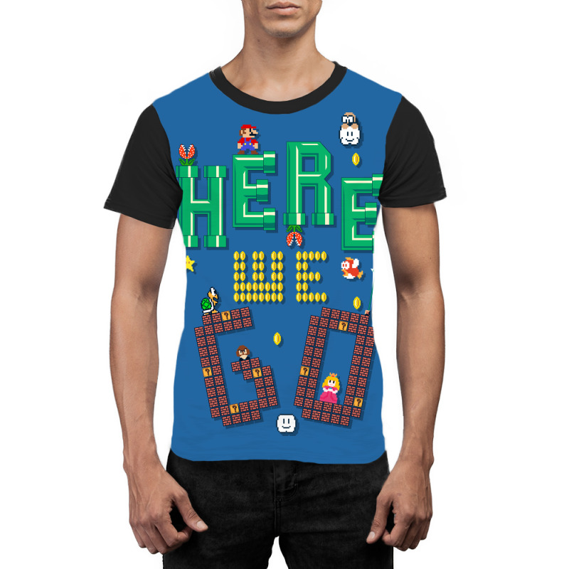 Mario - Here We Go Graphic T-shirt by Faissal Thomas | Artistshot