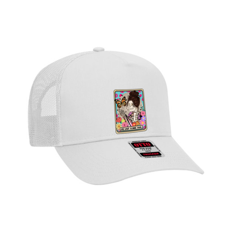 The Last Flying Fuck Funny Tarot Card Mesh Back Trucker Hat by Oma's Magic World | Artistshot