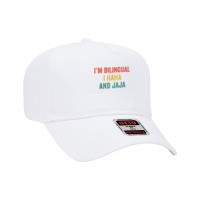 Im Bilingual I Haha And Jaja Funny Spanish Spanglish Teacher T Shirt Adjustable Baseball Cap | Artistshot