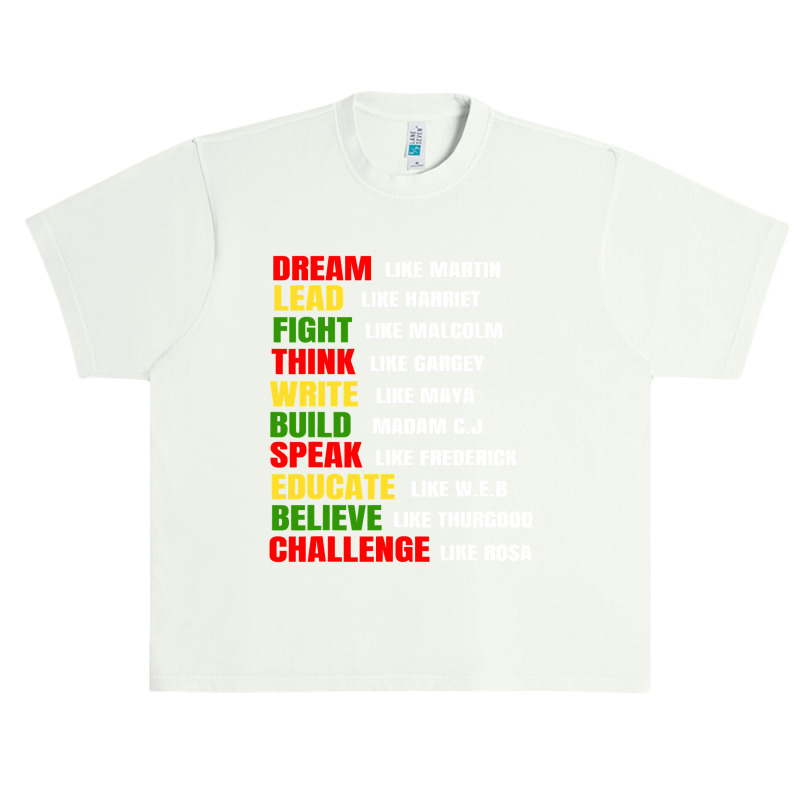 Dream Like Martin Lead Like Harriet Black History Month Mens Urban Heavy T-shirt | Artistshot