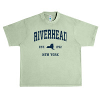 Riverhead New York Ny Vintage Athletic Navy Sports Design T Shirt Urban Heavy T-shirt | Artistshot