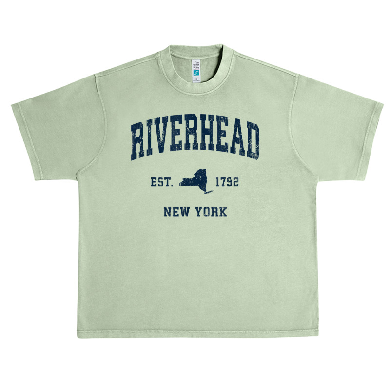 Riverhead New York Ny Vintage Athletic Navy Sports Design T Shirt Urban Heavy T-shirt | Artistshot