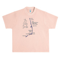 The Outer Banks Map In Blue  Outer Banks Map Urban Heavy T-shirt | Artistshot