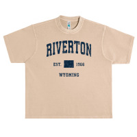 Riverton Wyoming Wy Vintage Athletic Navy Sports Design T Shirt Urban Heavy T-shirt | Artistshot