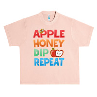 Rosh Hashanah Apple Honey Dip Repeat Jewish New Year Urban Heavy T-shirt | Artistshot