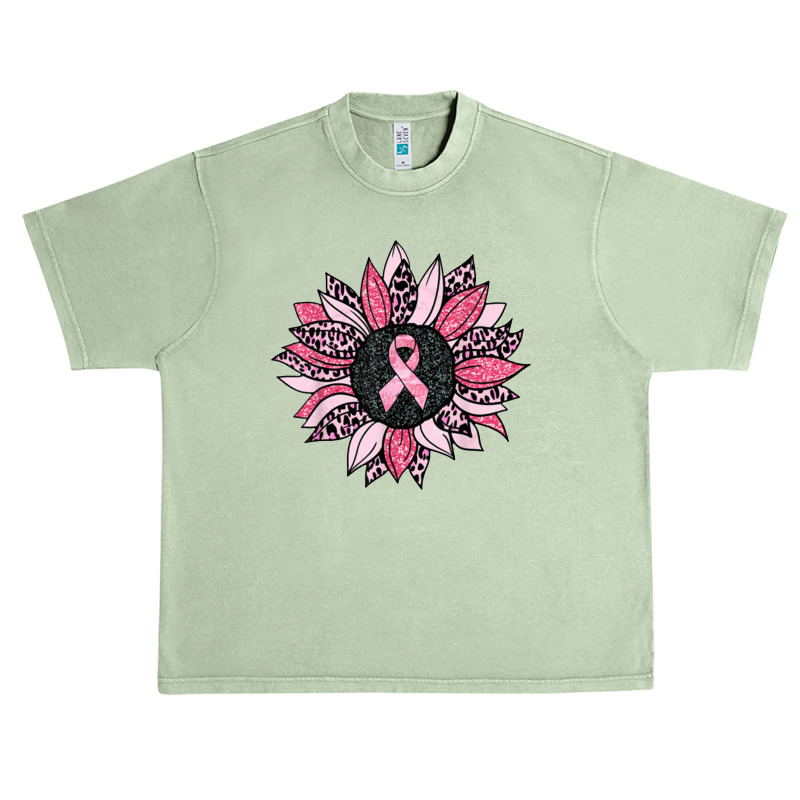 Sunflower Pink Cancer Awareness Women Warrior Urban Heavy T-shirt | Artistshot