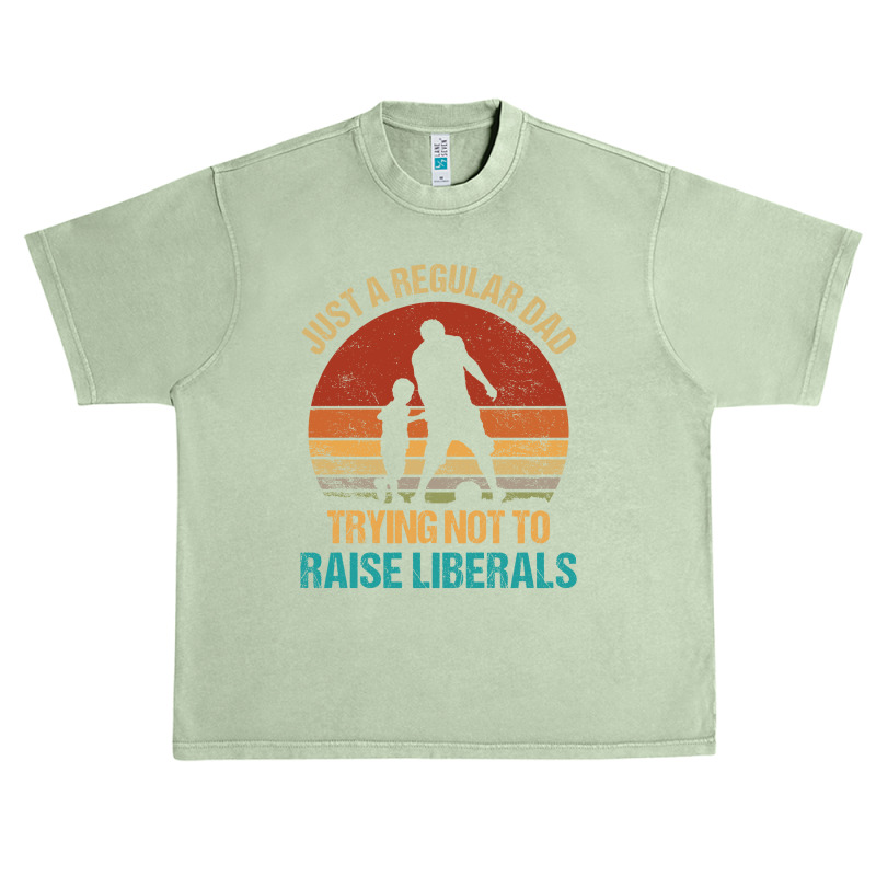 Mens Vintage Soccer Regular Dad Trying Not To Raise Liberals Urban Heavy T-shirt | Artistshot