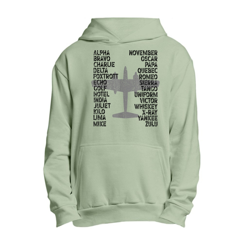 Phonetic Alphabet Airplane Pilot Flying Aviation Plane T-shirt Urban Pullover Hoodie | Artistshot