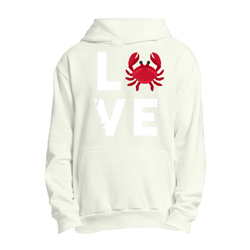 I Love Crabs Cute Crab Lover Crustacean Seafood Crab Urban Pullover Hoodie | Artistshot