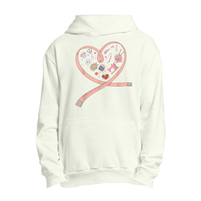 Womens Sewing Is My Heart Tee Quilting Loves Sewing Machines T Shirt Urban Pullover Hoodie | Artistshot