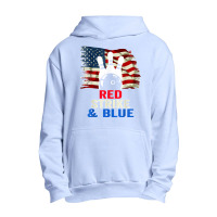 Patriotic Bowling 4th Of July Red Strike & Blue Usa Flag Urban Pullover Hoodie | Artistshot