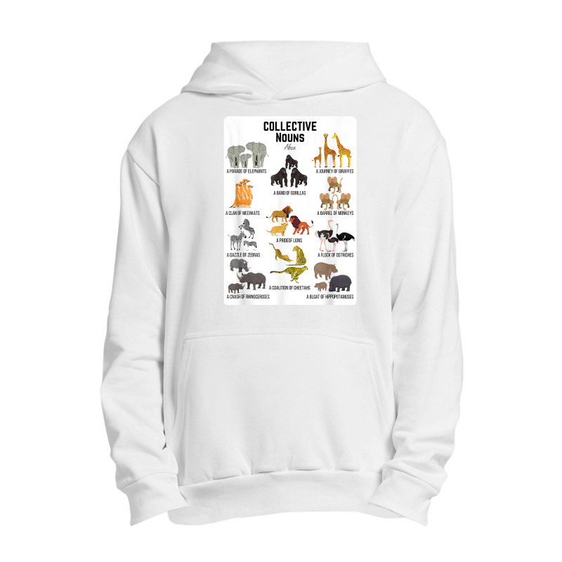 Collective Nouns Africa Animal Family Group Endangered T Shirt Urban Pullover Hoodie by cm-arts | Artistshot