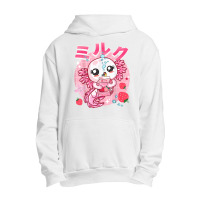 Kawaii Axolotl Strawberry Milk Shake Carton Aesthetic For Fans Urban Pullover Hoodie | Artistshot