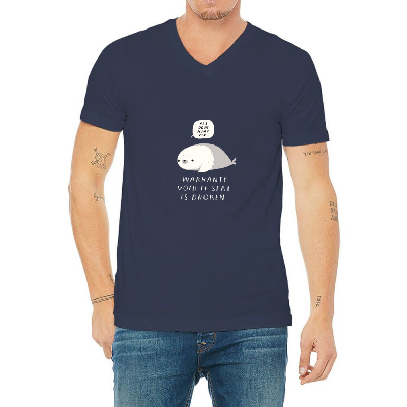 Warranty Void If Seal Is Broken V-Neck Tee by watuwalik | Artistshot