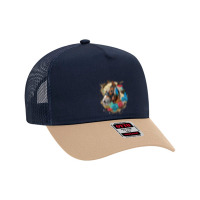 Haflinger Horse Floral Mesh Back Trucker Hat | Artistshot