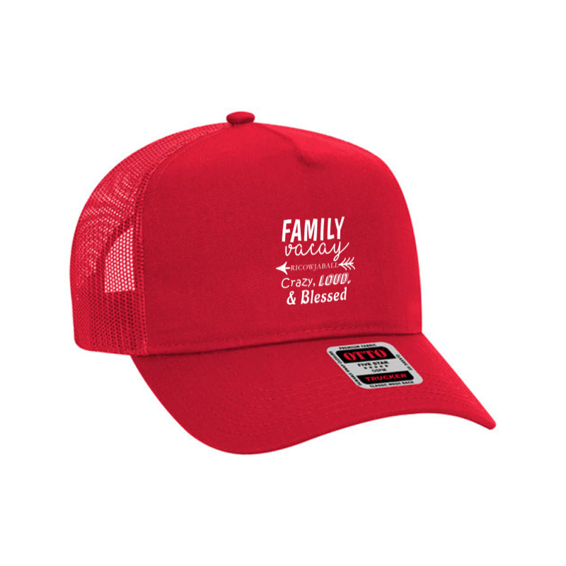 Ricowjaball V9 White   Family Vacay Crazy Loud & Blessed Premium T Shi Mesh Back Trucker Hat | Artistshot