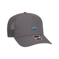 Line Art Blue Tuna Illustration Mesh Back Trucker Hat | Artistshot