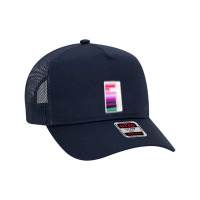 Elegant Pink White And Black Modern Geometric 17464414 Mesh Back Trucker Hat | Artistshot