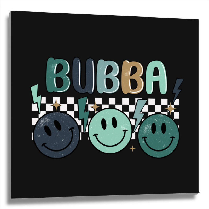 90s Retro Sibling Bubba Metal Print Square | Artistshot