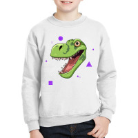 Ferocious T-rex Head Youth Sweatshirt | Artistshot