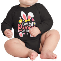 Easter Ears T  Shirt Coolest Bunny In Town Cute Easter Ears Clothes Fo Long Sleeve Baby Bodysuit | Artistshot