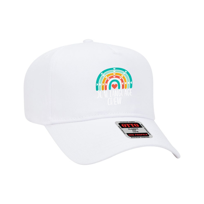 Dual Language Crew Rainbow Bilingual Teacher Dual Language T Shirt Adjustable Baseball Cap by weidenkifinckvd | Artistshot