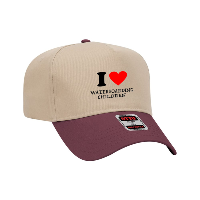 I Love Waterboarding Children [tw] Adjustable Baseball Cap | Artistshot