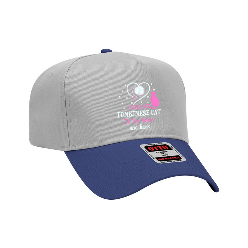 I Love My Tonkinese Cat To Moon Cat Lover Funny Kitten T Shirt Adjustable Baseball Cap | Artistshot