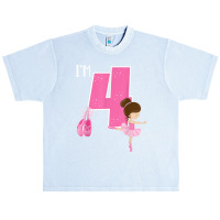 Girl_s 4 Year Old Ballerina 4th Birthday Party Ballet Dancer Urban Heavy T-shirt | Artistshot