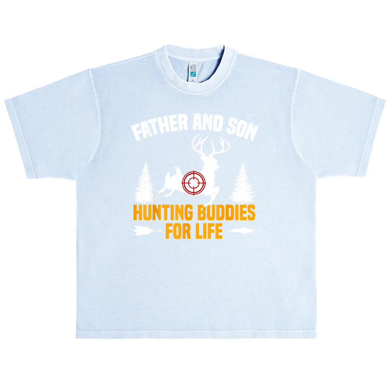 Mens Funny Father And Son Hunting Buddies Hunting Dad And Son Urban Heavy T-shirt | Artistshot