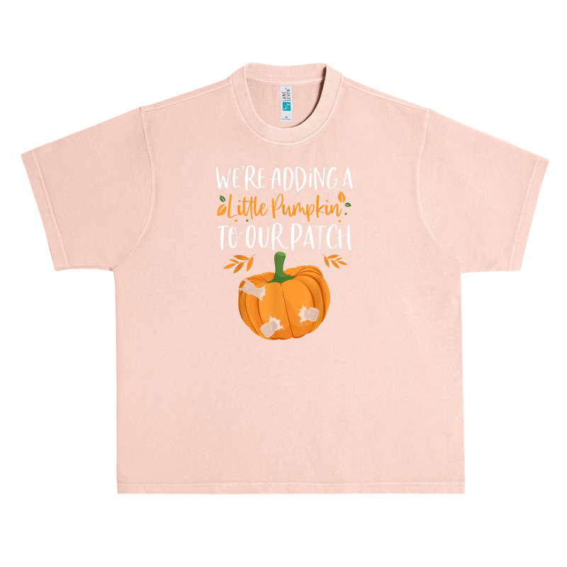 We're Adding A Little Pumpkin To Our Patch Pumpkin Pregnancy Urban Heavy T-shirt | Artistshot