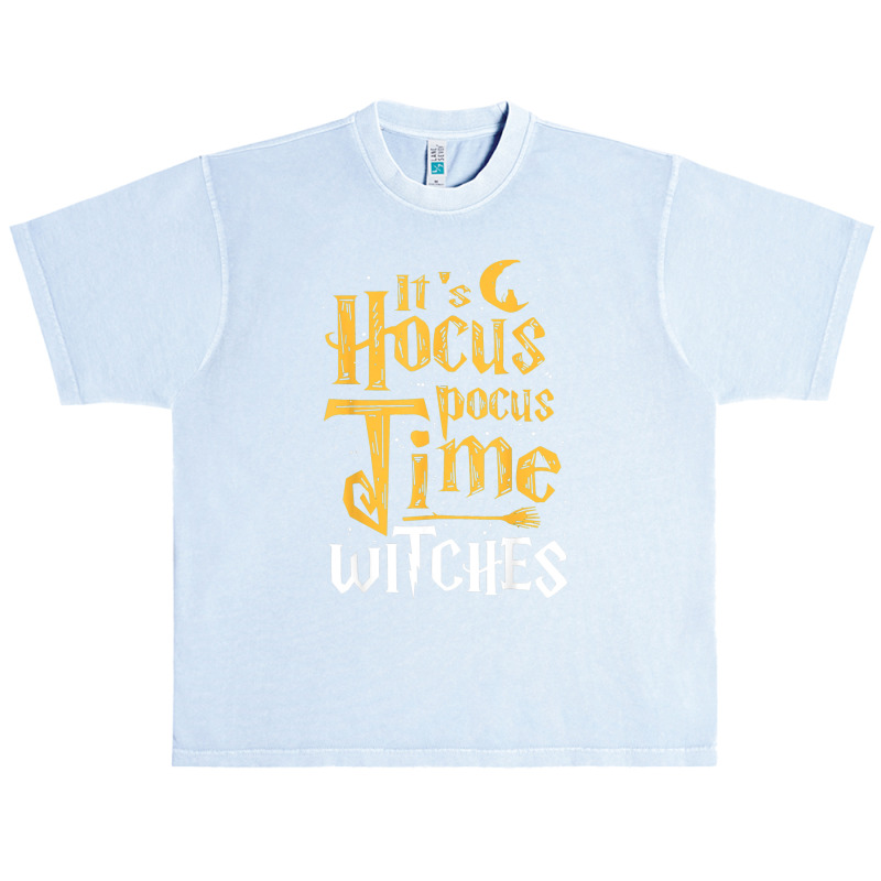 Its Hocus Pocus Time Witches Cute Halloween Gift Urban Heavy T-shirt by Shirt | Artistshot